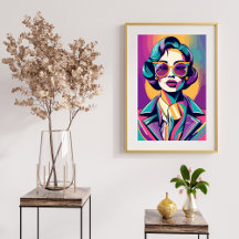 Retro Boss Lady Poster