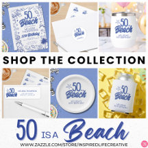 50 Is A Beach Birthday Party Supplies Gift Ideas