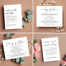 Wedding Change of Plans Announcements
