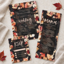 Vivid Foliage Rustic Fall Leaves Wedding Suite