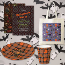 Halloween Themed Plaid Gifts And Party Supplies 