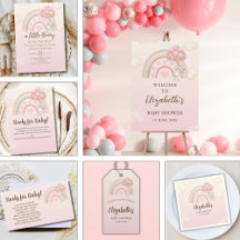 A Little Bunny is on the Way , Baby Shower Girl