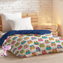 Cute Animal Duvet Covers on Cream