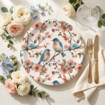 Vintage Birds and Flowers