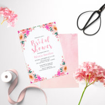 Sublime Pink Floral Bridal Shower Suite