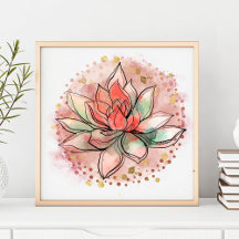 Spa Therapist Gold Succulent