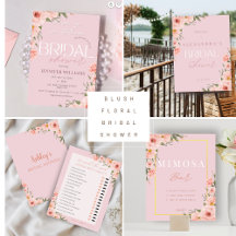 Blush Pink Floral Bridal Shower