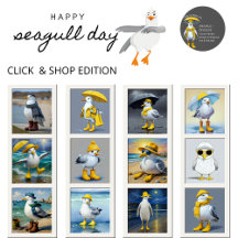 Funny Seagull in Rain Boots – Beach sarcasm Humor