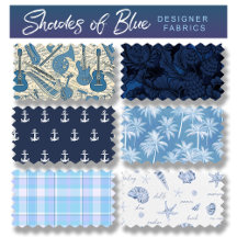 Shades of Blue Custom Fabric Templates