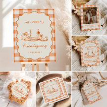 Orange Gingham Friendsgiving