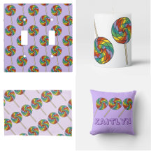 Rainbow Lollipop Bed and Bath Collection
