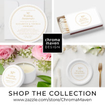 Elegant Gold 50th Wedding Anniversary