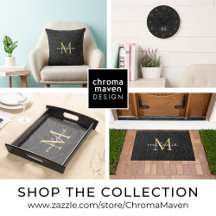 HOME   Black Floral Botanical Monogram