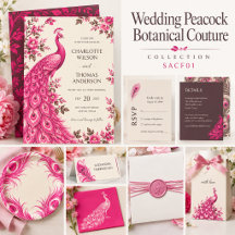 Wedding Peacock Botanical Couture