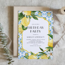 Lemon Mediterranean Birthday Party Collection