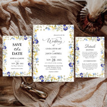 Colorful Autumn Floral Wedding Collection Suite