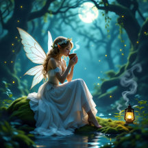 Fairies and Coffee Magical Enchanted Forest
