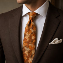 Terracotta Wedding Ties   Rustic Groom Neckties