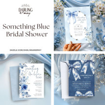 Something Blue Bridal Shower Invitations