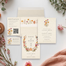 Fall Wildflower Botanical Garden Wedding