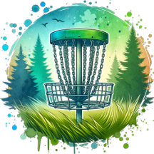 Green and Blue Watercolor Disc Golf Cards and Gift