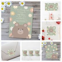Beary Cute Teddy Bear Spring Baby Boy Baby Shower