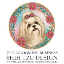 Shih Tzu Dog Groomer Branding - Bubbles & Bows