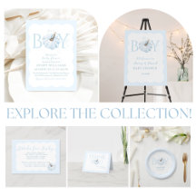 Blue Pumpkin It's a Boy Modern Fall Baby Shower