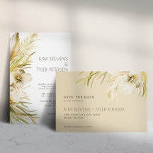 White orchid pampas grass wedding suite