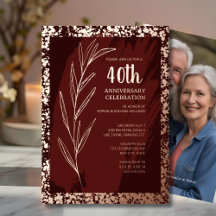 Luxe Foil Milestone Anniversary Invitations