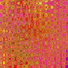 Cool Abstract Red and Yellow Atomic Retro Zigzags