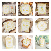 Gingham Lemon Birthday Party