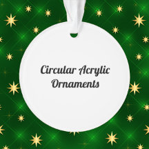 Circular Acrylic Christmas Ornaments