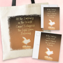 Hope Faith Inspirational Quote Flying Pig Candle