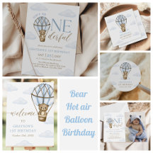 Bear Hot Air Balloon Birthday