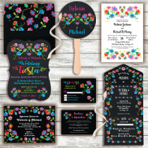 Mexican Fiesta Embroidery Wedding Suite