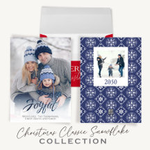 Christmas Elegant Simple Winter Country Snowflakes