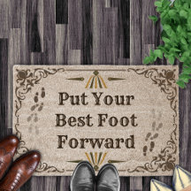 Ornate Border Typography Doormats 