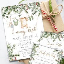 A Merry Little   Boho Boy Winter Baby Shower