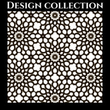 Geometric Snowflake Flower Pattern - Black & White