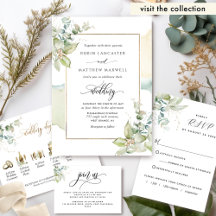 Elegant Watercolor Greenery Wedding and Events
