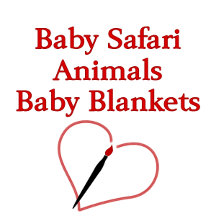 Baby Safari Animals Baby Blankets