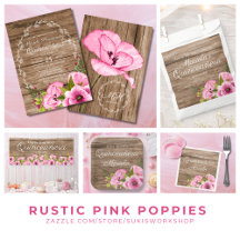 Rustic Pink Poppies