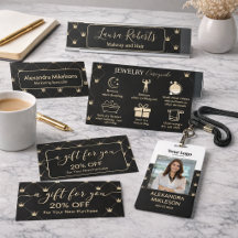 Elegant Black Gold Crown Pattern Professional