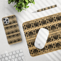 Greek Mediterranean Arabesque Pattern Brown