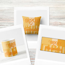 Personalized Yellow Retro Groovy Gifts and Home
