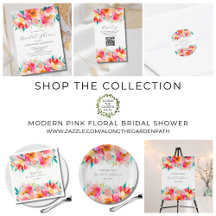 Modern Pink Floral Bridal Shower