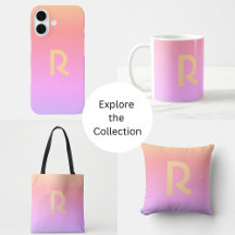 Monogram Modern Pink Home Decor And Accessories