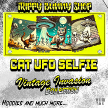 Cat UFO Selfie: Vintage Invasion