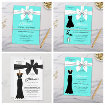 Aqua Blue Party Theme Tiffany Invitations Decor